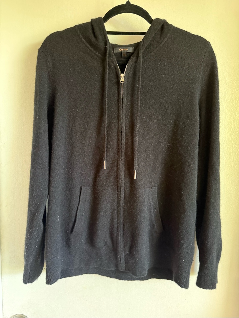 Quince women’s Black Zip Hoodie Sweater